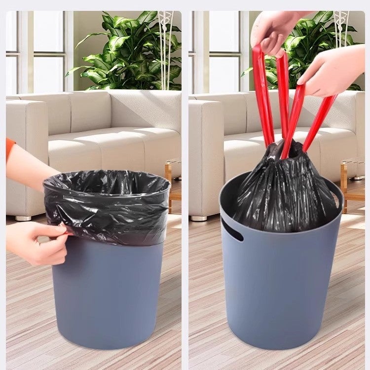 Household Drawstring Garbage Bags, Thickened Kitchen Steel Bags, Large Portable Office-Grade Plastic Bags - Image 4